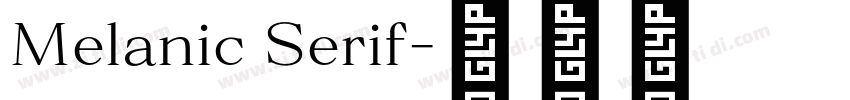 Melanic Serif字体转换